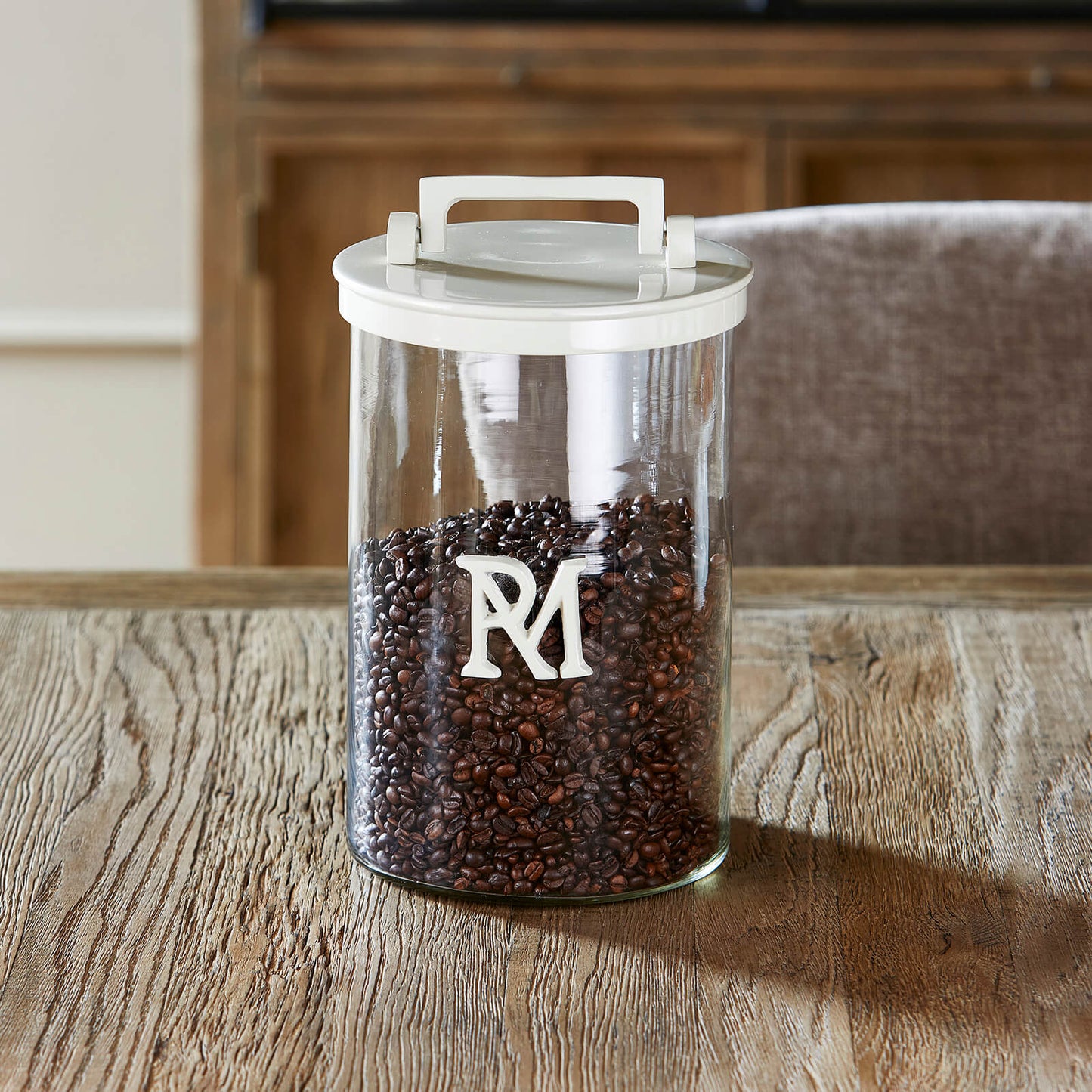 RM Monogram Storage Jar Flax