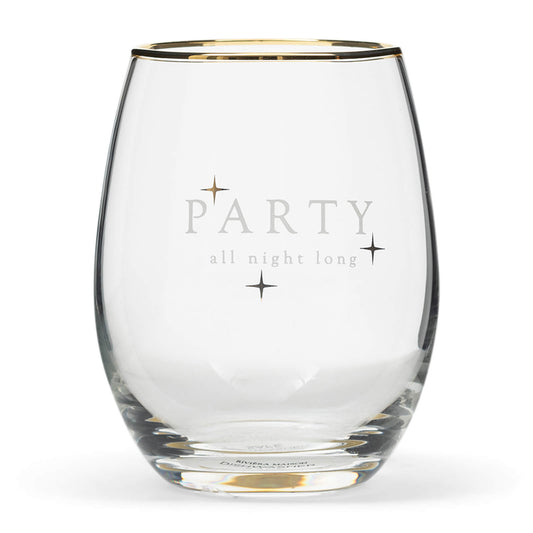 Party All Night Long Water Glass