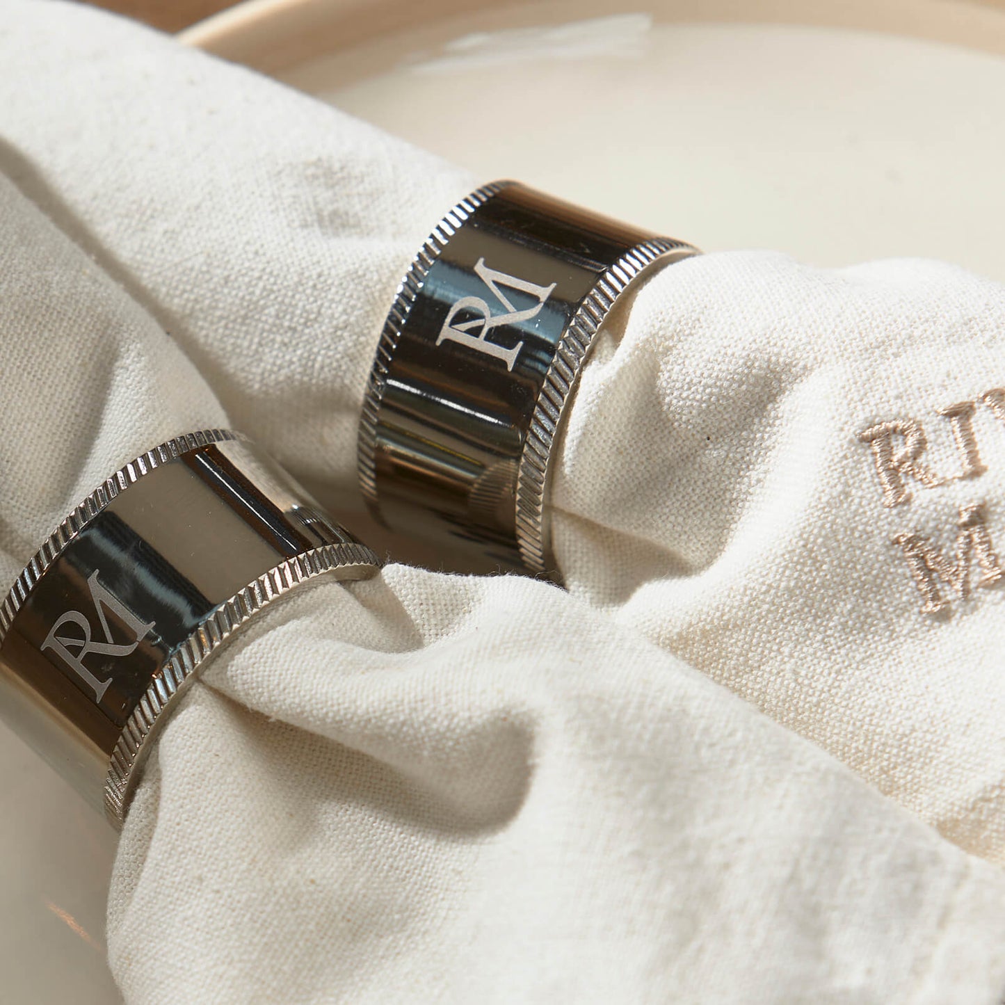 RM Monogram Napkin Ring