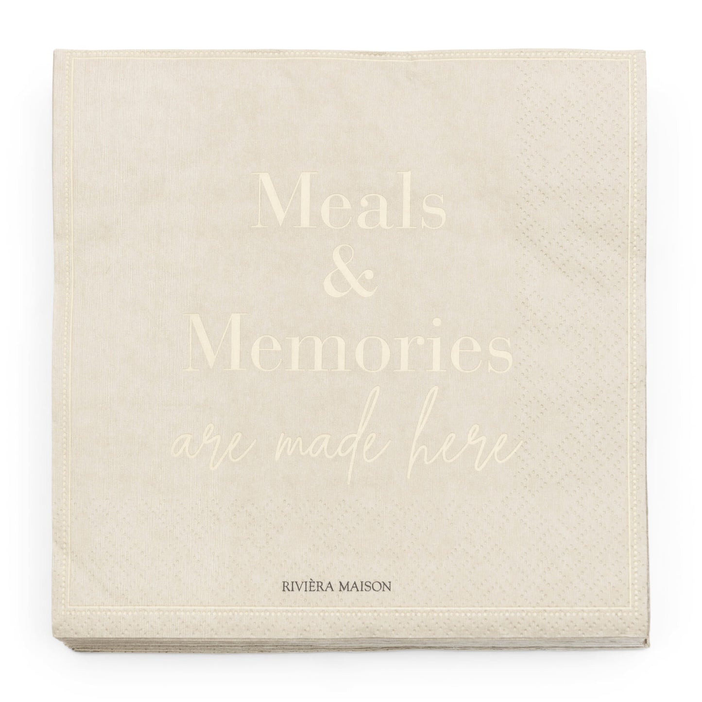 Paper Napkin Meals & Memories