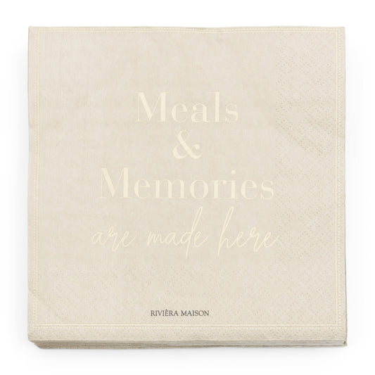 Paper Napkin Meals & Memories