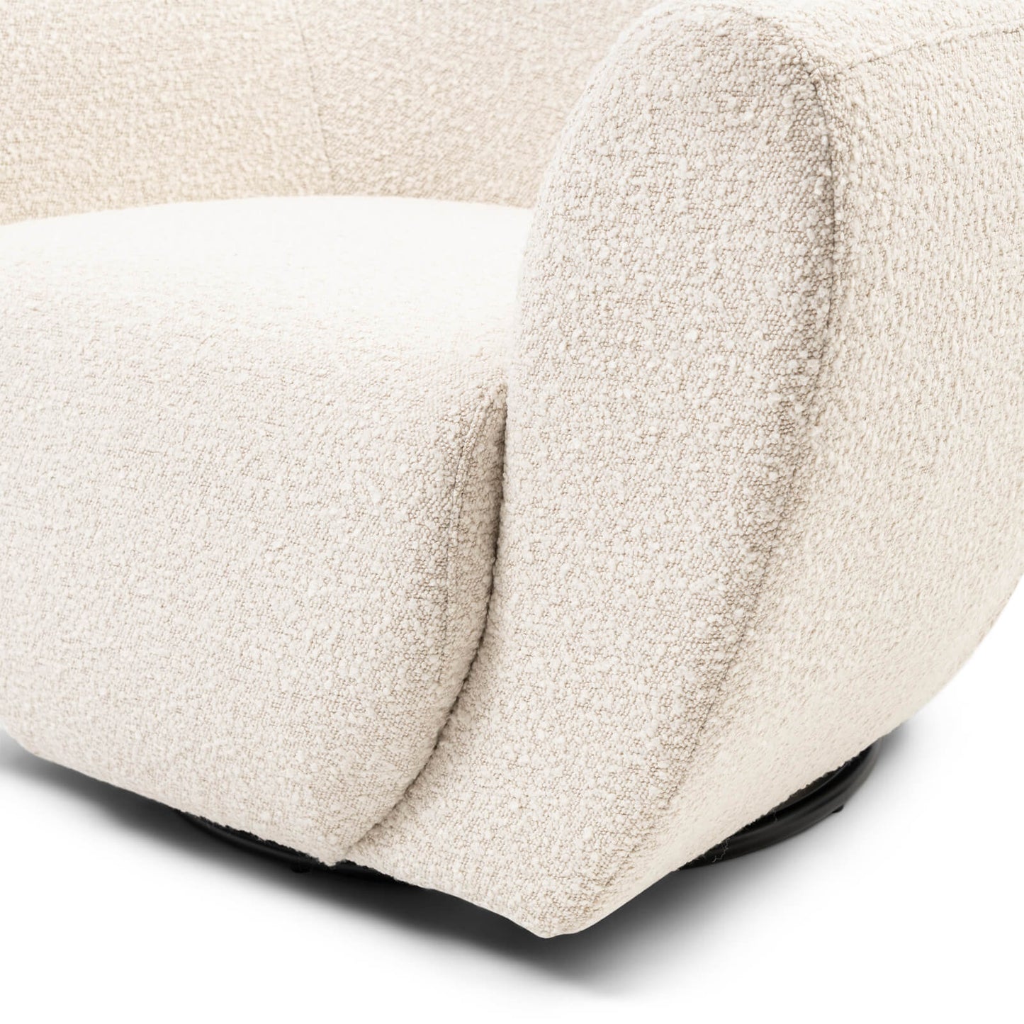 The Jill Swivel Chair White Sand