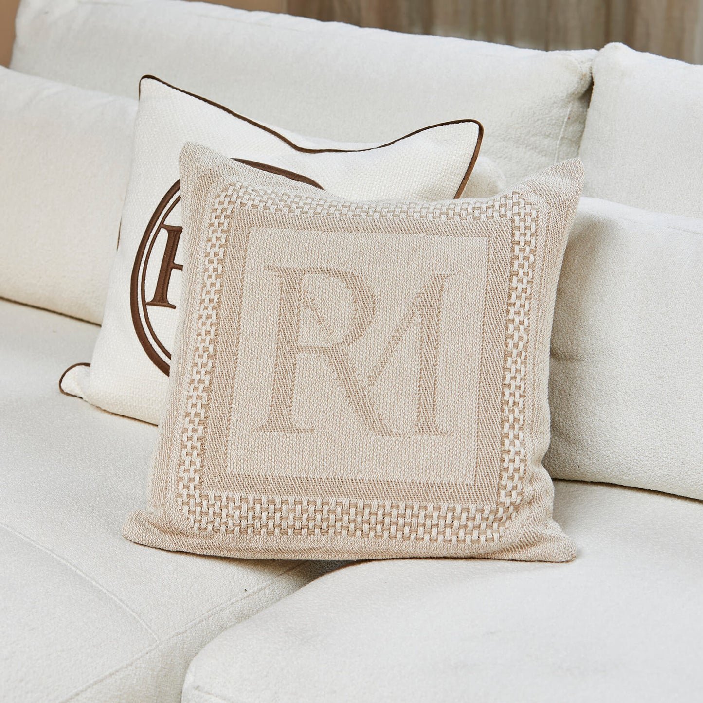 RM Jackson Pillow Cover flax 50x50