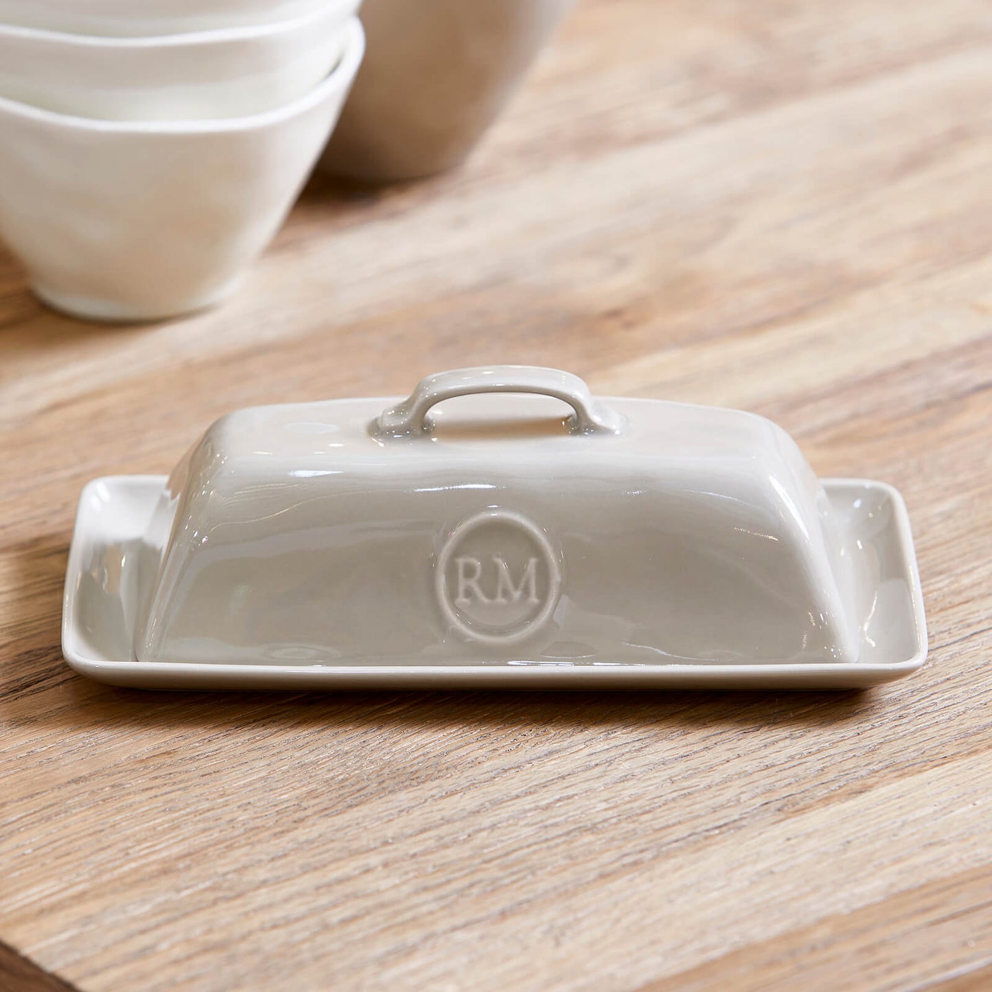 Portofino Butter Dish flax