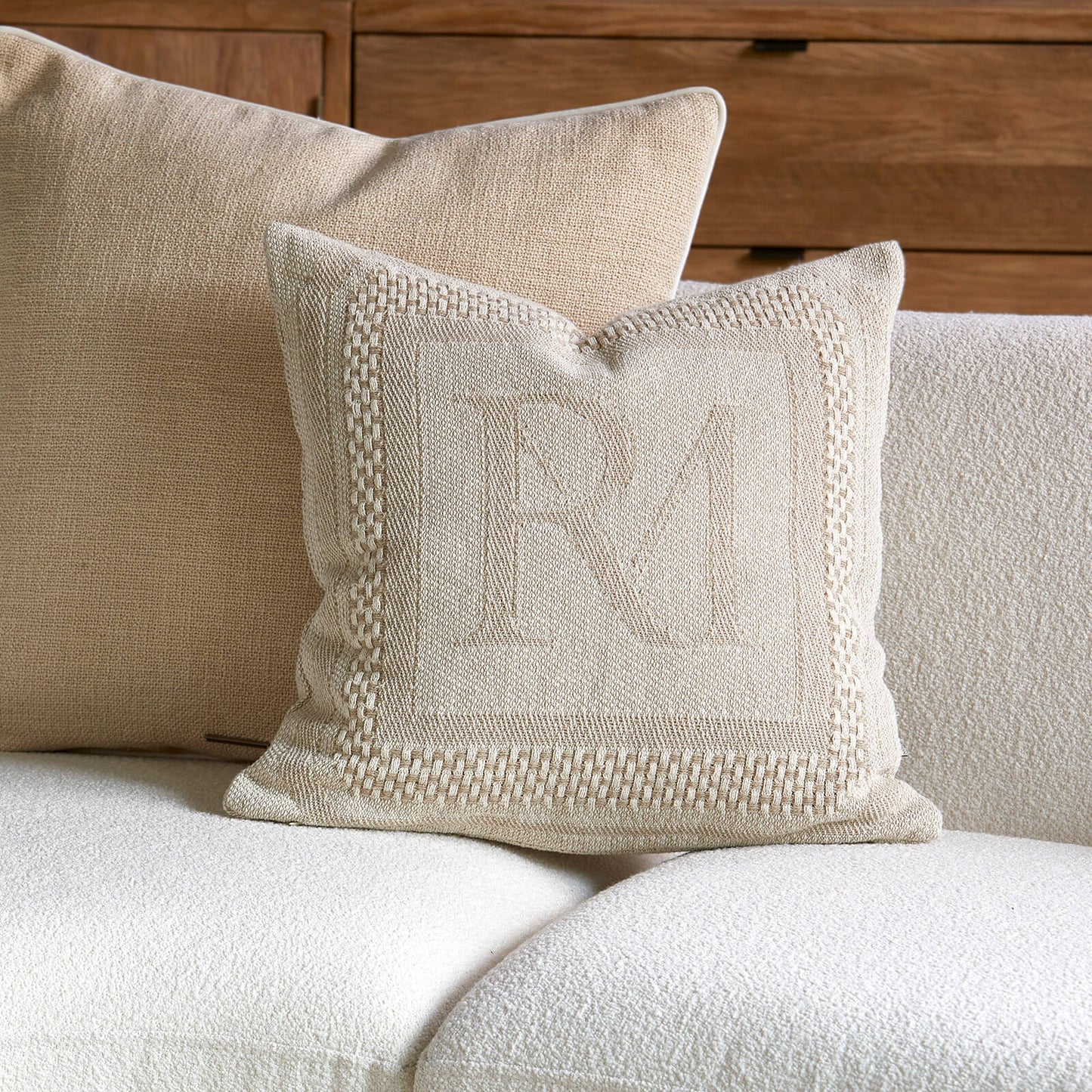 Couvercle d'oreiller Monogram Jacquard 50x50