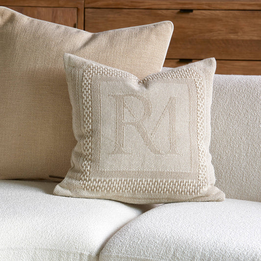 Monogram Jacquard Pillow Cover 50x50