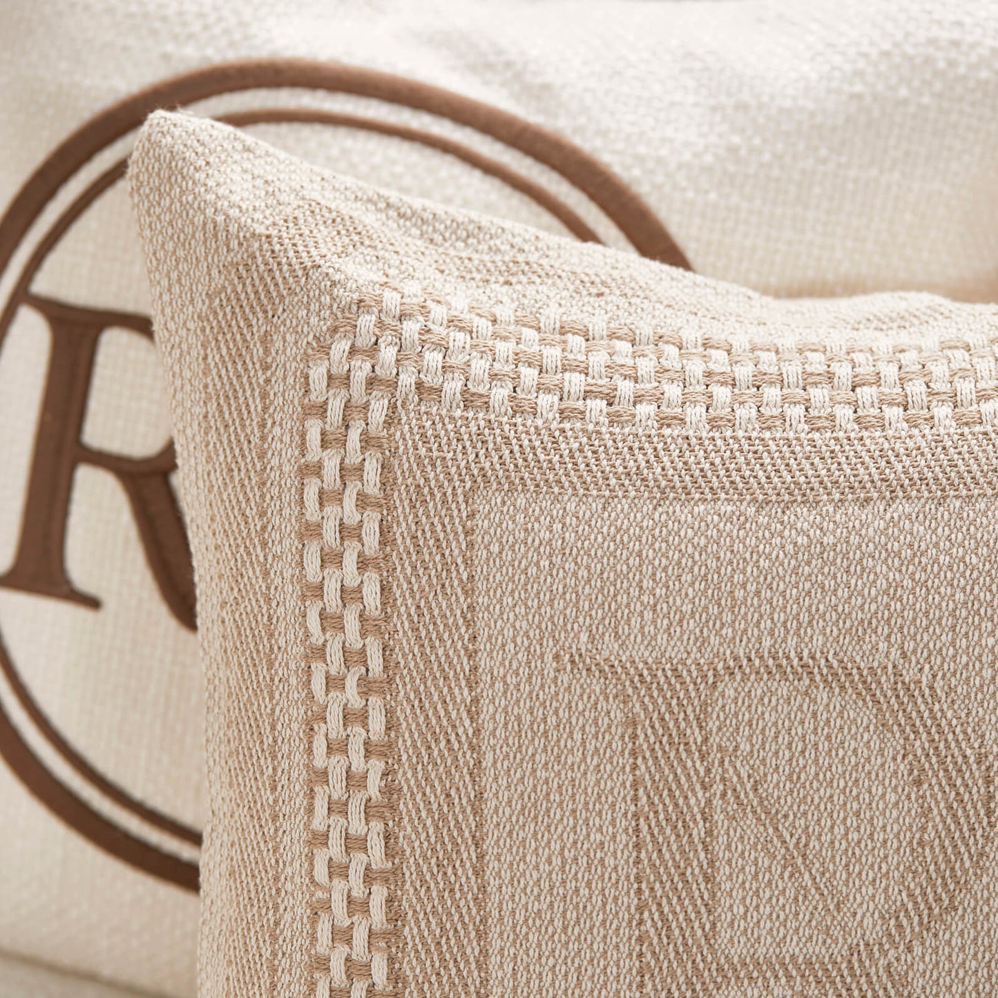 Monogram Jacquard Pillow Cover 50x50