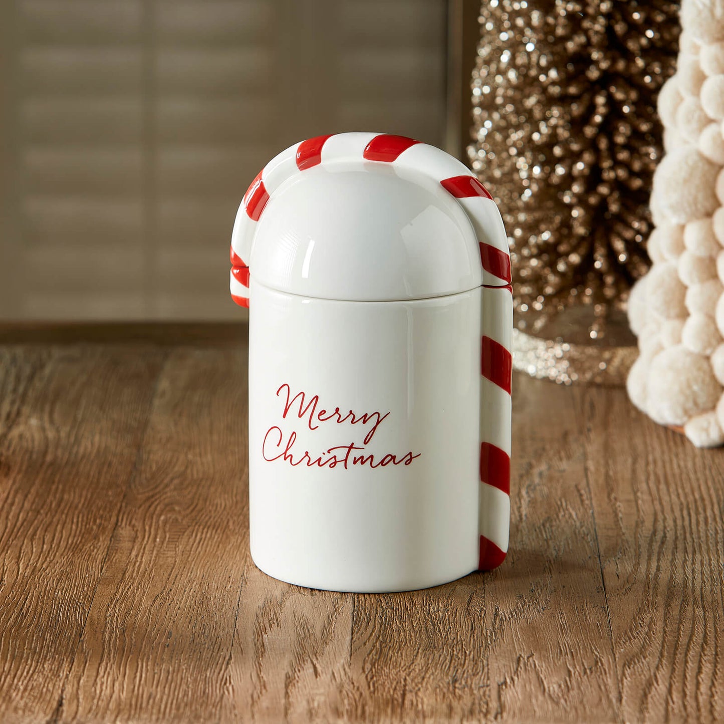 Christmas Candy Cane Storage Jar