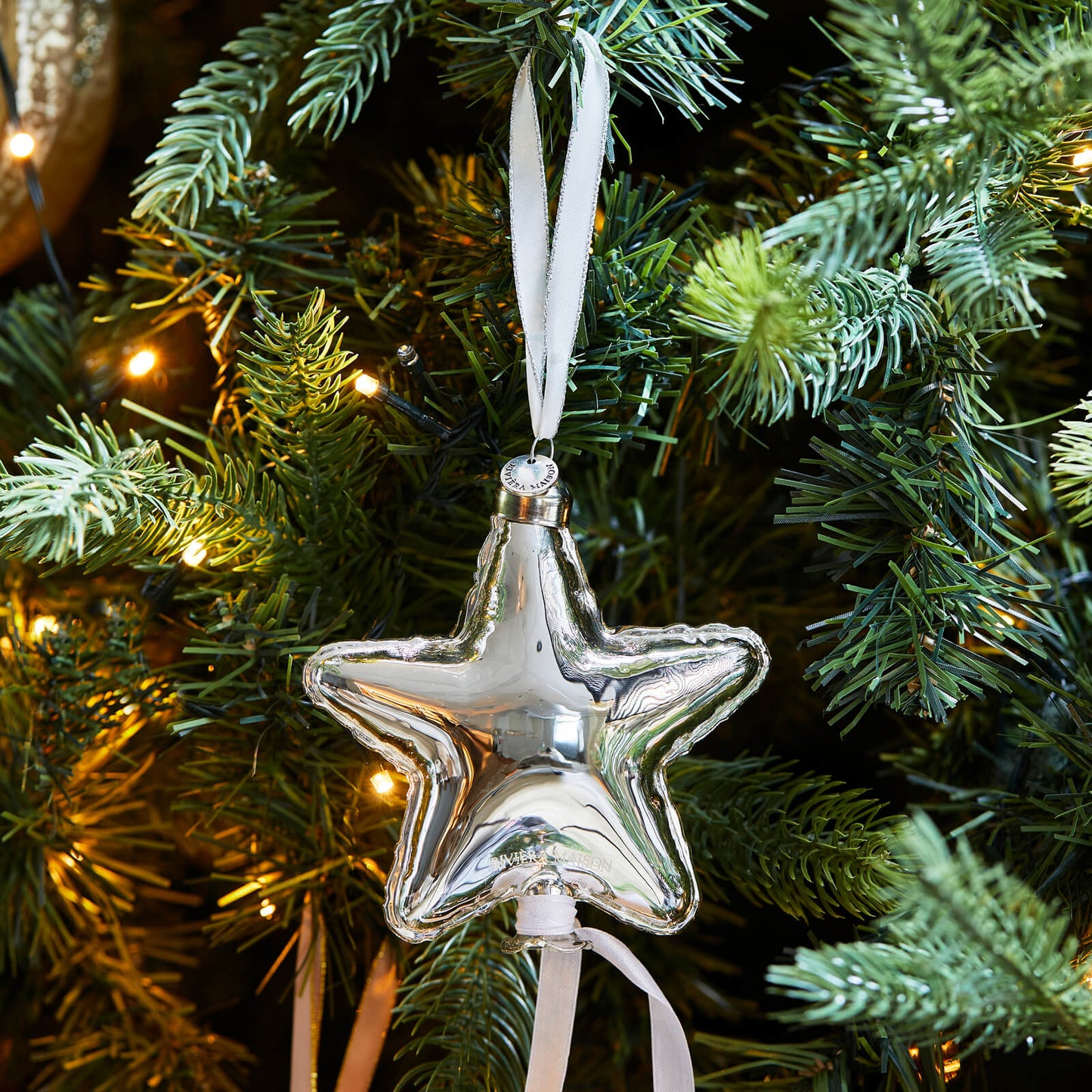 Balloon Star Ornament silver S