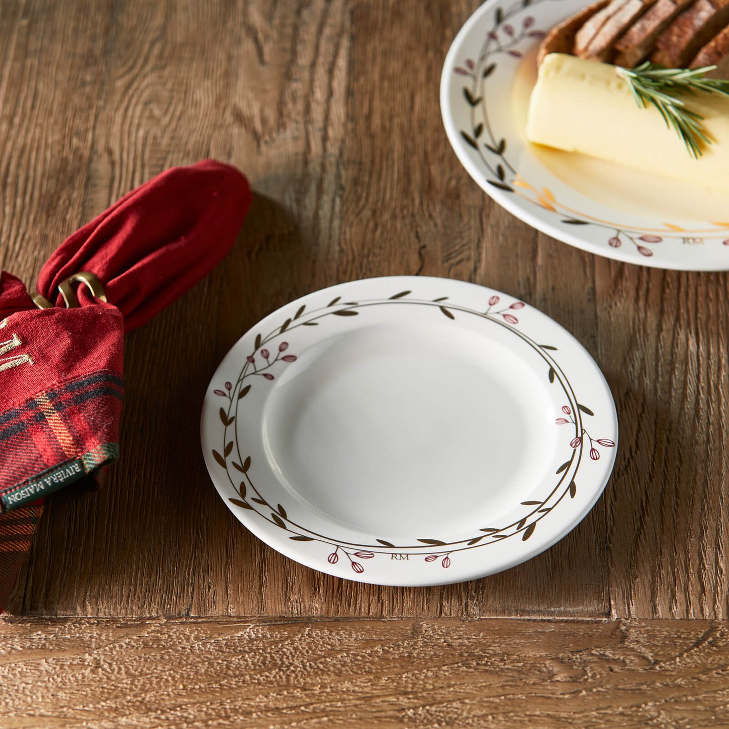 Assiette de petit-déjeuner de chuchotement pour Noël