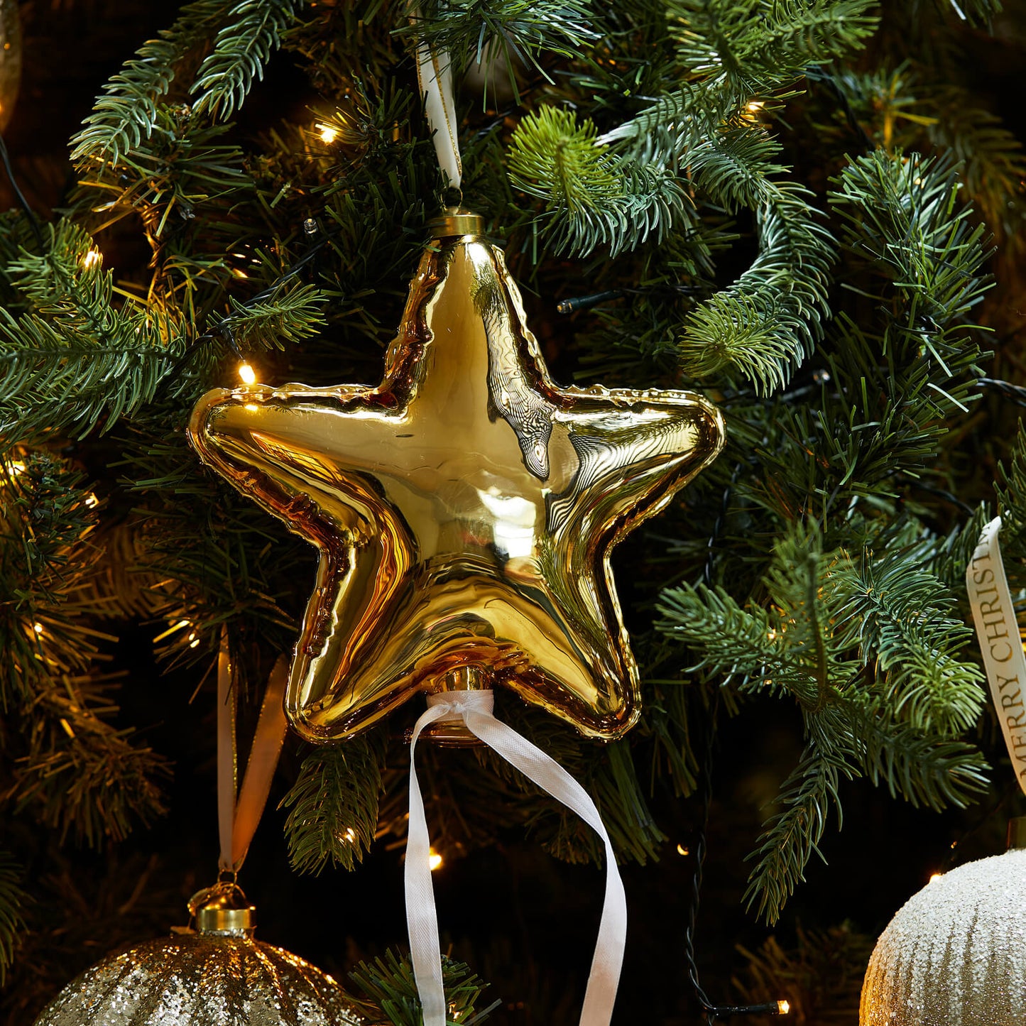 Balloon Star Ornament gold (L)