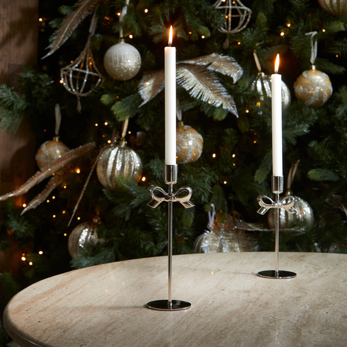 Classic Bow Candle Holder (L)