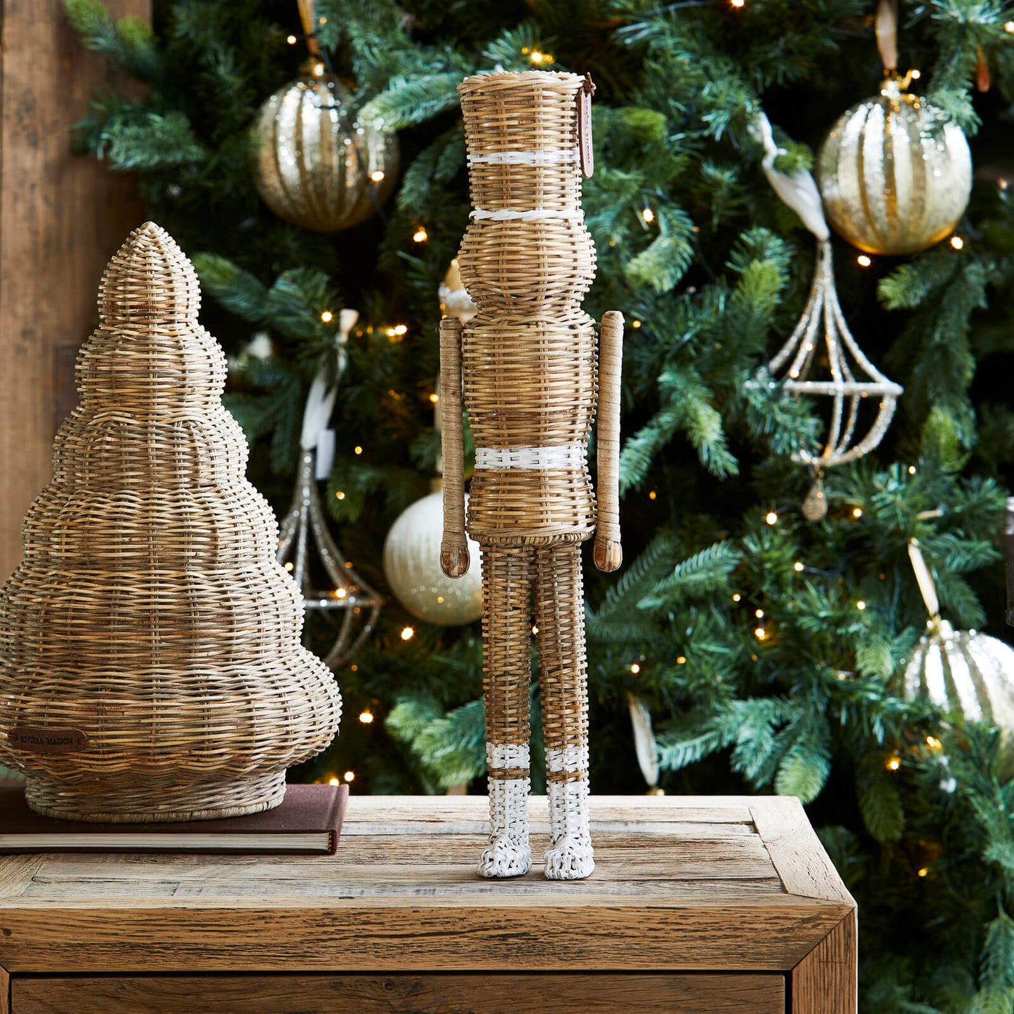 Rustic Rattan Nutcracker