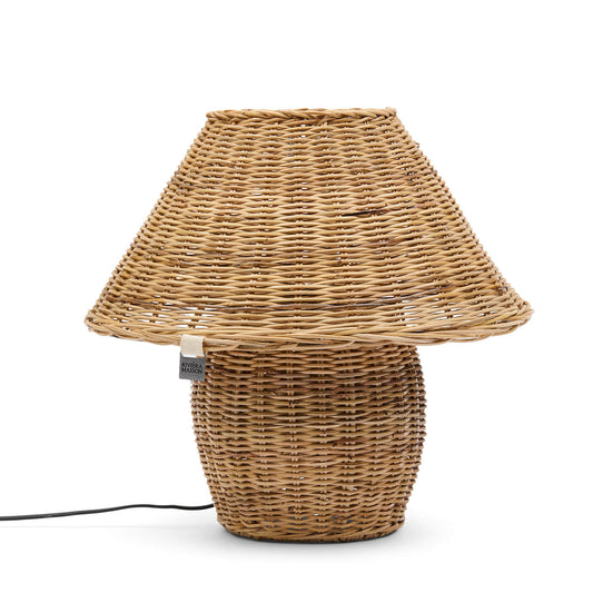 Rustikale Rattan Ames Tischlampe