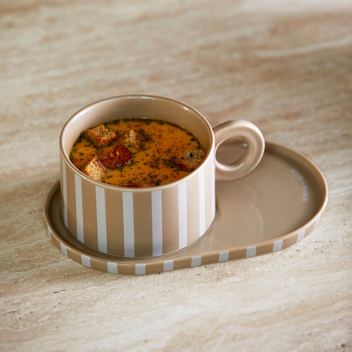 Tasse de soupe Claux et soucoupe