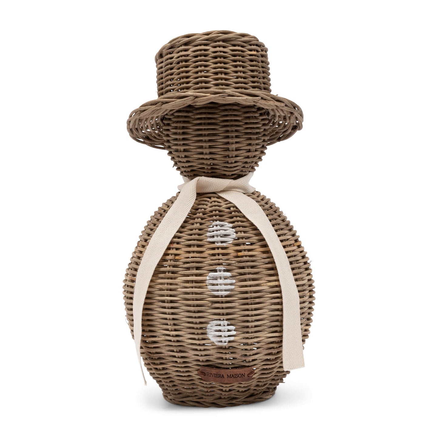 Rustic Rattan Snowman (L)