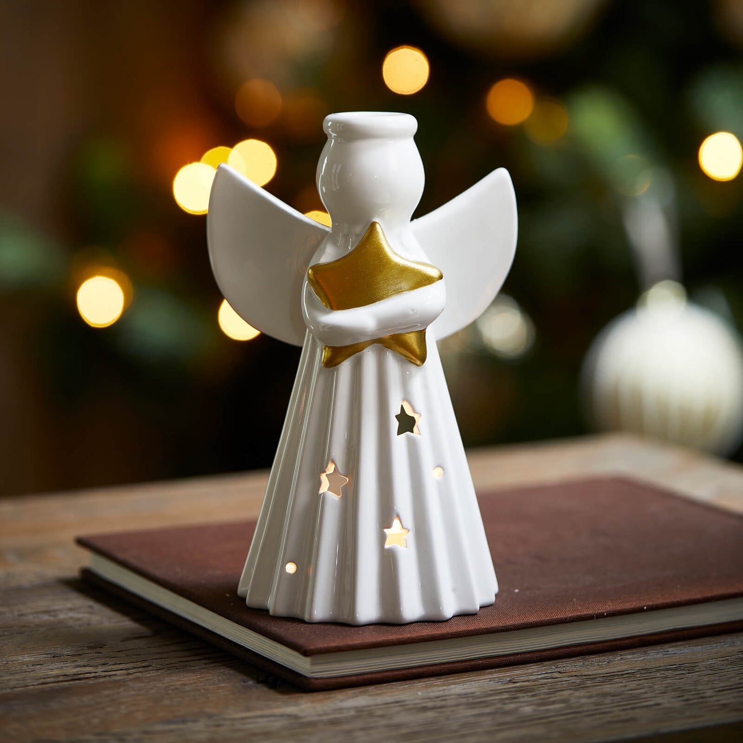 Sparkling Star Angel Tealight Holder