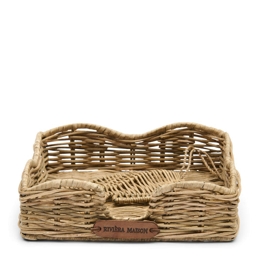 Rustic Rattan Fish Napkin Holder