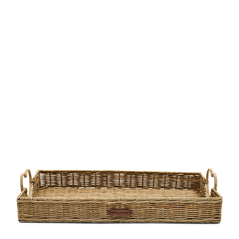 Rustic Rattan Happy Heart Tray51X30