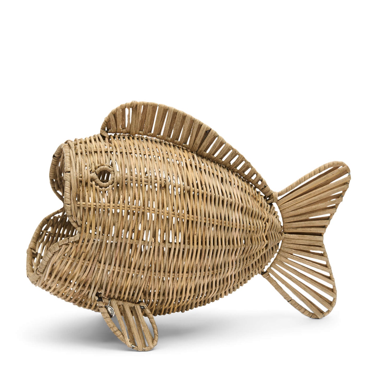 Rustic Rattan Fish Basket Decoration