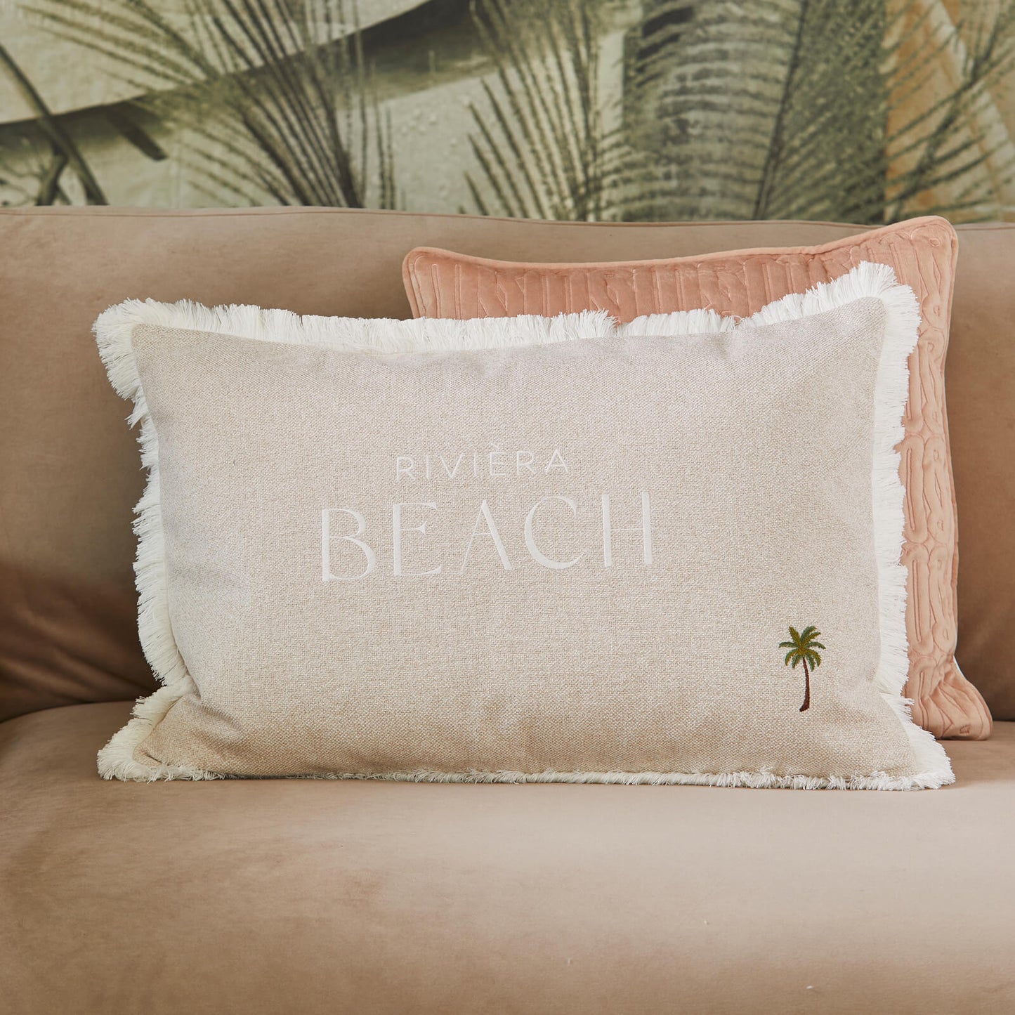 Beach Palm Tree Pillow Cover 65x45