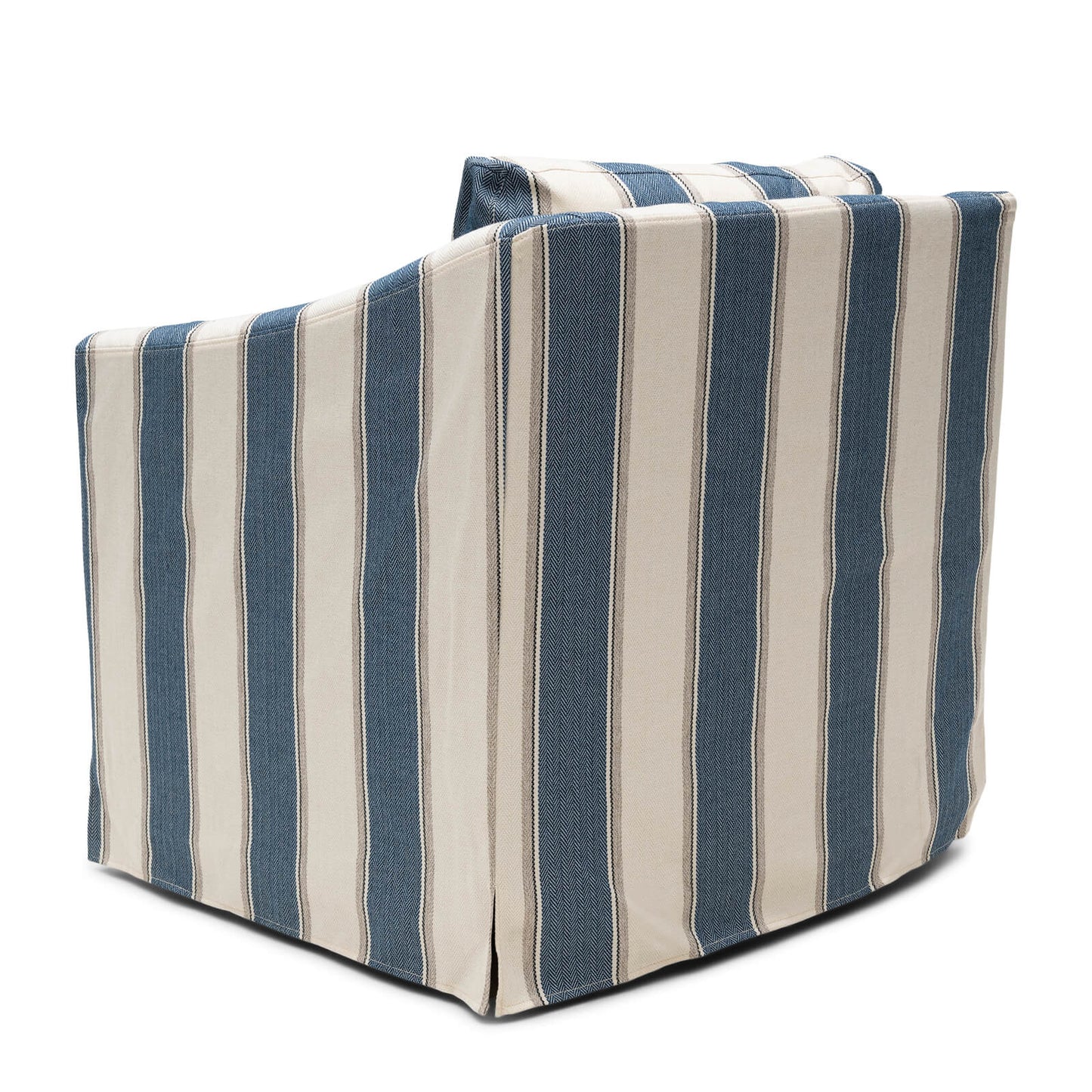 Moretta Swivel Armchair Blue Stripe