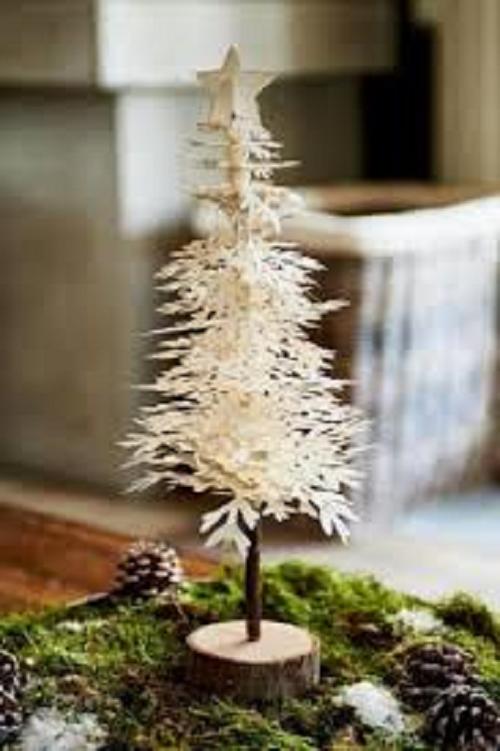 Paper Christmas Tree white (L) maisonleonie